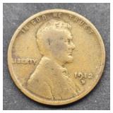 1912 D WHEAT LINCOLN HEAD PENNY