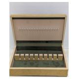 BLONDE WOOD FLATWARE SILVERWARE KEEPER STORAGE