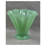Jadeite Fluted Ruffled Flaired Vase