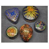 Vintage Lacquered Paper Mache Hand Painted
