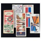 Vintage Gas Station Road Maps. Sinclair, Fina,