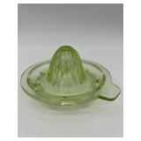 GREEN URANIUM GLASS JUICER UV REACTIVE