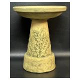 Vintage Clay 8.5 Inch Pedestal w/ Fern Motif