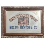 Messers Renton Scotch Whisky Advertising Mirror