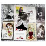 9 Antique Postcards