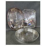 Vintage Silverplate Serving Tray Assortment
