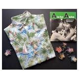 Rayon Hawaiian Style Shirt Sz S, Aloha Shirt Key