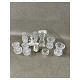 Vtg Salt Cellars Shakers Figurines & Candle