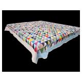 Vtg Patchwork Quilt Hand Pieced & Quilted