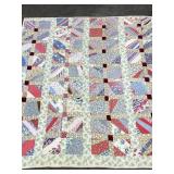 HAND QUILTED RANDOM PATCHWORK QUILT