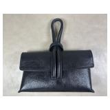Borse in Pelle Black Knotted Crossbody Clutch