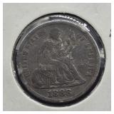 1888 SEATED LIBERTY DIME