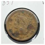 1851 LARGE CENT US