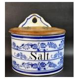 VTG Porcelain Salt Box Damage Noted