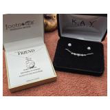 Sterling Silver Necklace & Kay Silver Set in Box