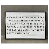 B&W Farmhouse Style Inspirational Wooden Sign