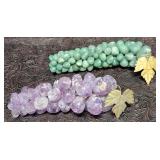Amethyst & Aventurine Gemstone Grape Clusters