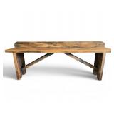 Vtg Rustic Pine Bench