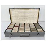 Vintage 1970 Slide Collection in Brumberger Metal