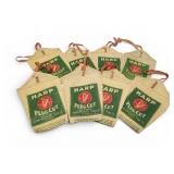 8 Vtg Harp Plug Tobacco Cloth Sack NOS