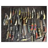 OVER 40 KNIVES LOCK & FIXED BALDE ALL NEEDING A