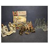 Vintage Miniature Nativity Scenes, Glass Plastic,