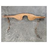 Antique Wooden Shoulder Yoke Rope is Brittle