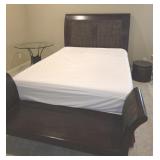 Queen Size Bed & Bench w/ Tempurpedic Mattress