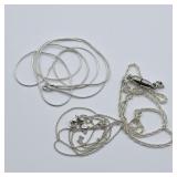 3- STERLING SILVER ITALIAN CHAIN NECKLACES