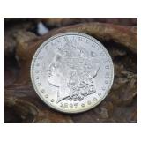 1887 UNC Morgan Silver Dollar