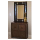 3-Piece Ensemble - 4-Drawer Chest, Mirror & Vase