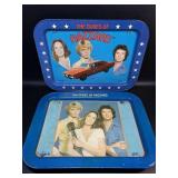 2 Vintage Dukes of Hazzard Metal TV Trays