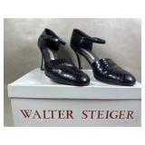 Walter Steiger Italy Columbia Nero Strap Heels