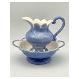 VINTAGE SMALL CERAMIC PITCHER & BASIN MARKED AUR