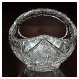 Vintage Cut Crystal Basket