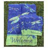 New Dragonfly Welcome Flags 1 Large & 9 Small