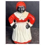 CERAMIC BLACK MAMMY KITCHEN UTENSIL HOLDER