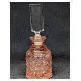 Antique Pink Victorian Pressed Glass Cologne