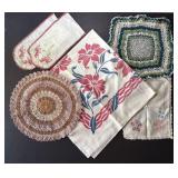 Vintage Tablecloth, Embroidery, Crochet Work,