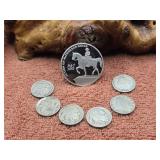 Buffalo & V Nickels + Battle of Gettysburg Coin