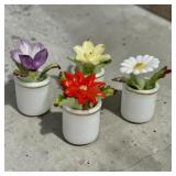 4 Miniature Maruri Masterpieces Bone China Crown