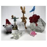 Lot of Smalls Pink Swan Glows/ Gnome/ Birds/ Wood