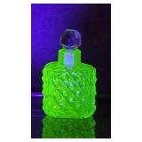 Antique Art Deco Vaseline Uranium Small Glass