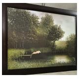 Amanti Art Framed Print Featuring "Diving