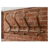 Vintage Wall Mount Bent Wood Coat/Hat Rack