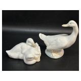LLadro NAO Duck & Ducklings Porcelain Figurines