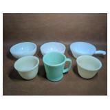 Fire King Jadeite Cup & Bowls