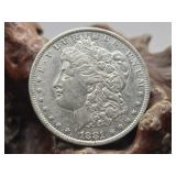 1881 O Morgan Silver Dollar
