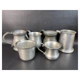 VTG Pewter Cups Photos of Makers Marks Included