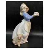 Lladro NAO Puppyï¿½s Birthday Girl With Cake #1045